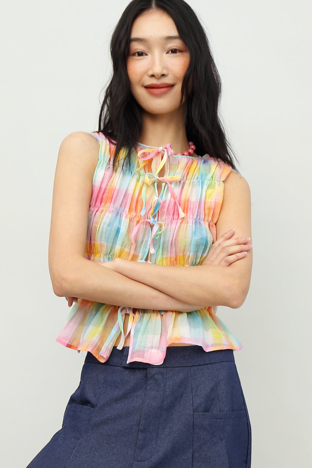 Jolly Rainbow Smocked Top