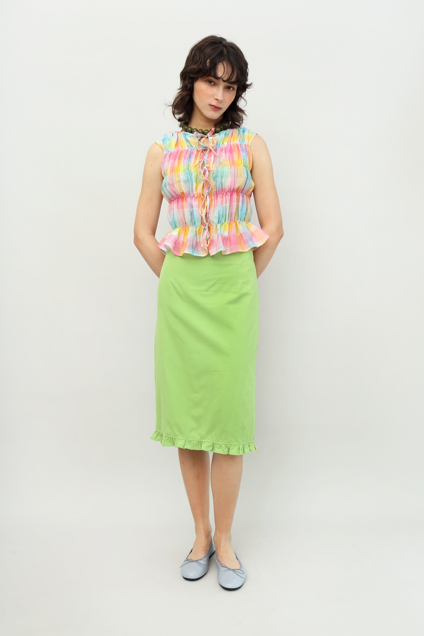 Jolly Rainbow Smocked Top