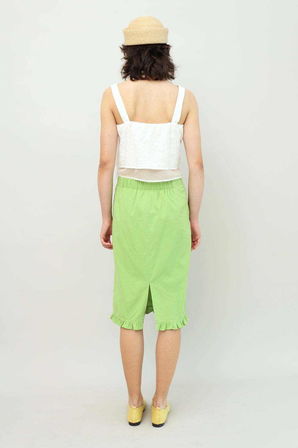 Zeezee Ruffle Skirt in Pistachio
