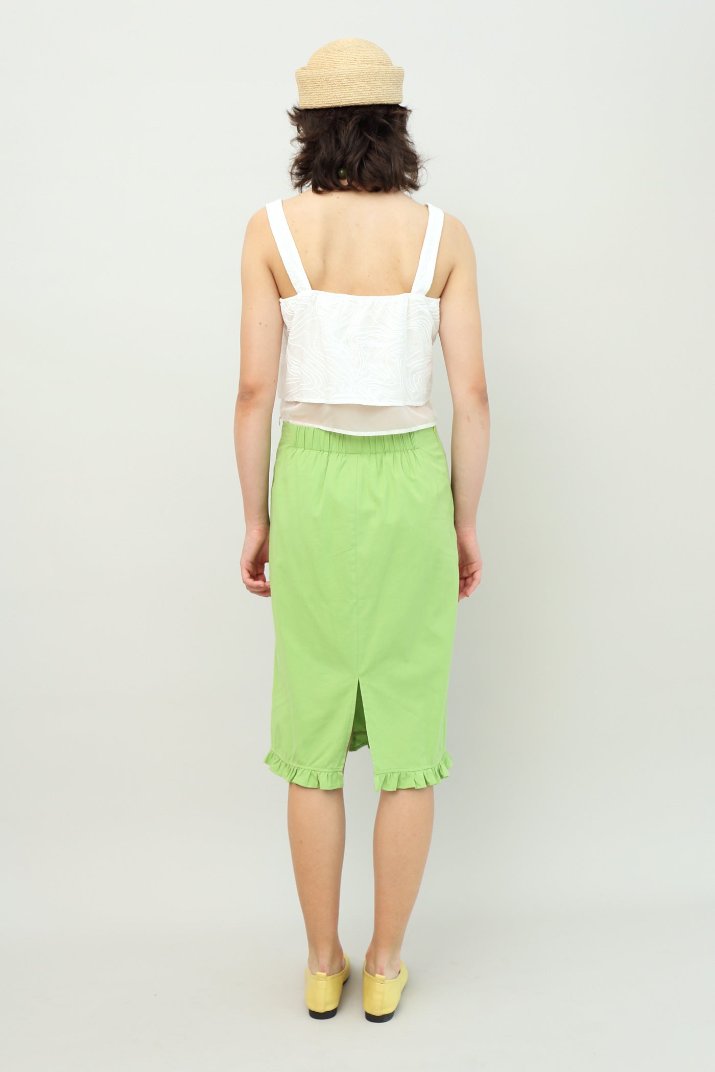 Zeezee Ruffle Skirt in Pistachio
