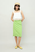Zeezee Ruffle Skirt in Pistachio
