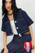 Hopper Boxy Denim Top/Outer
