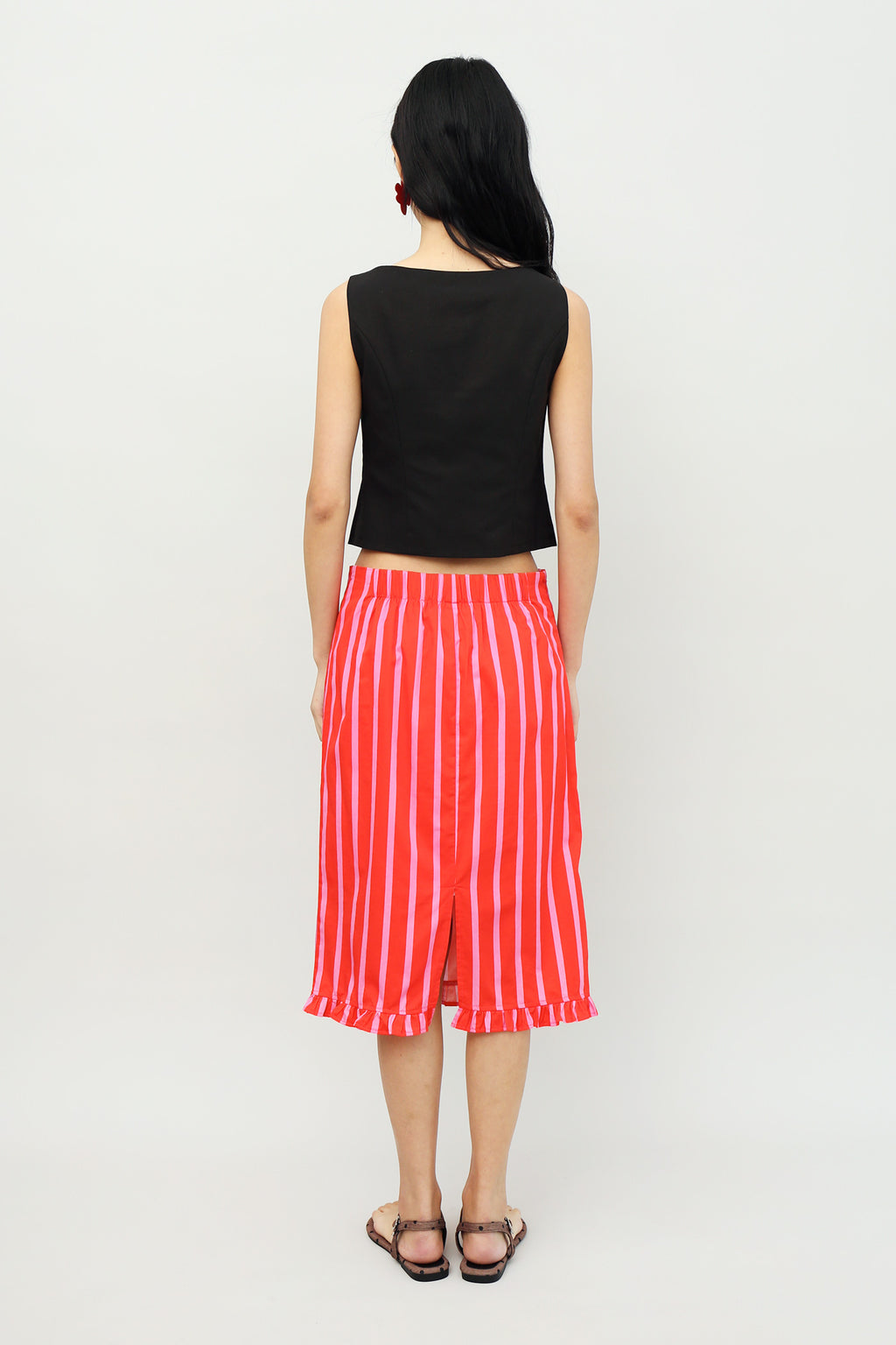 Pandora Button Top in Black Soot