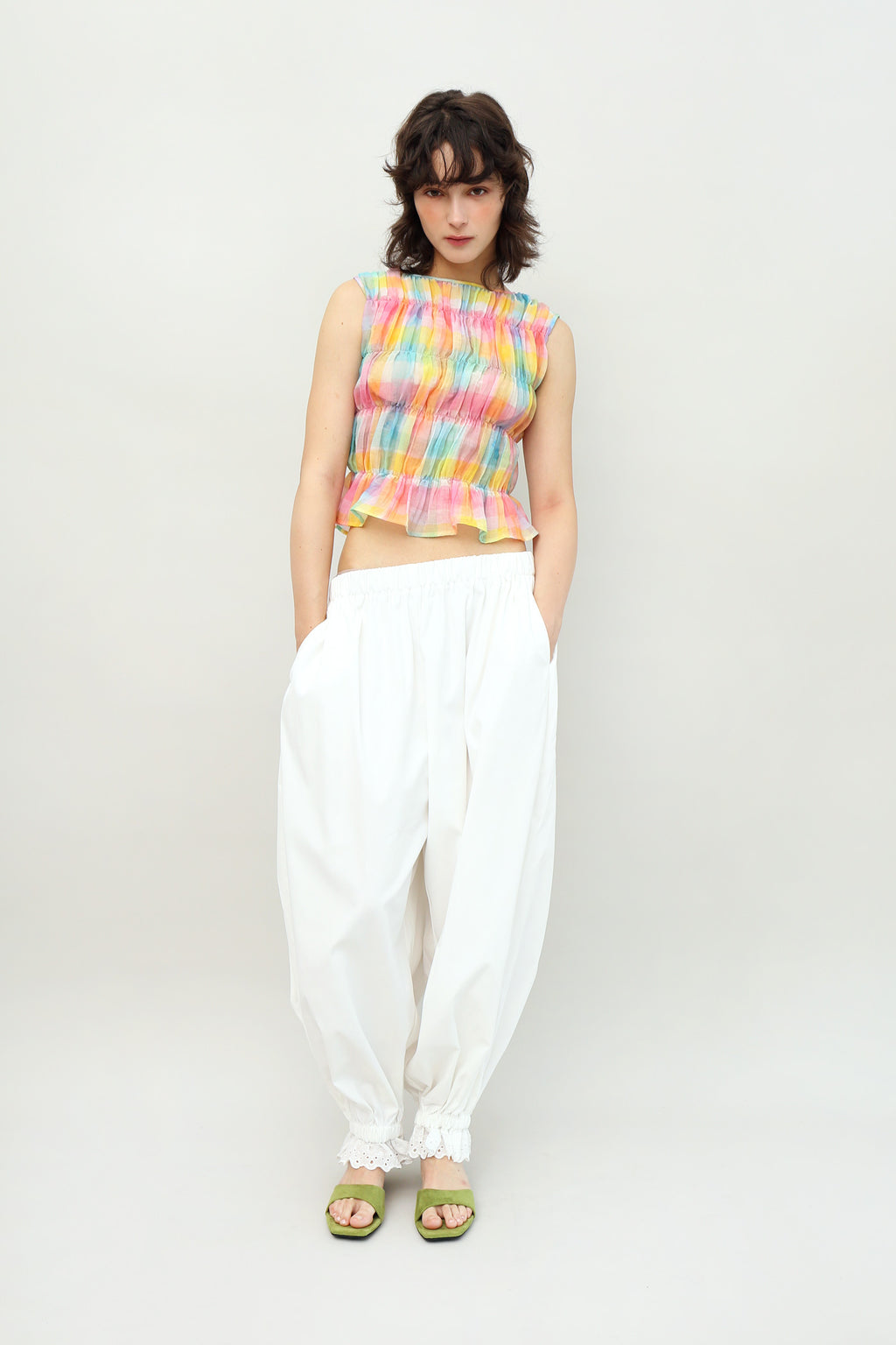 Jolly Rainbow Smocked Top