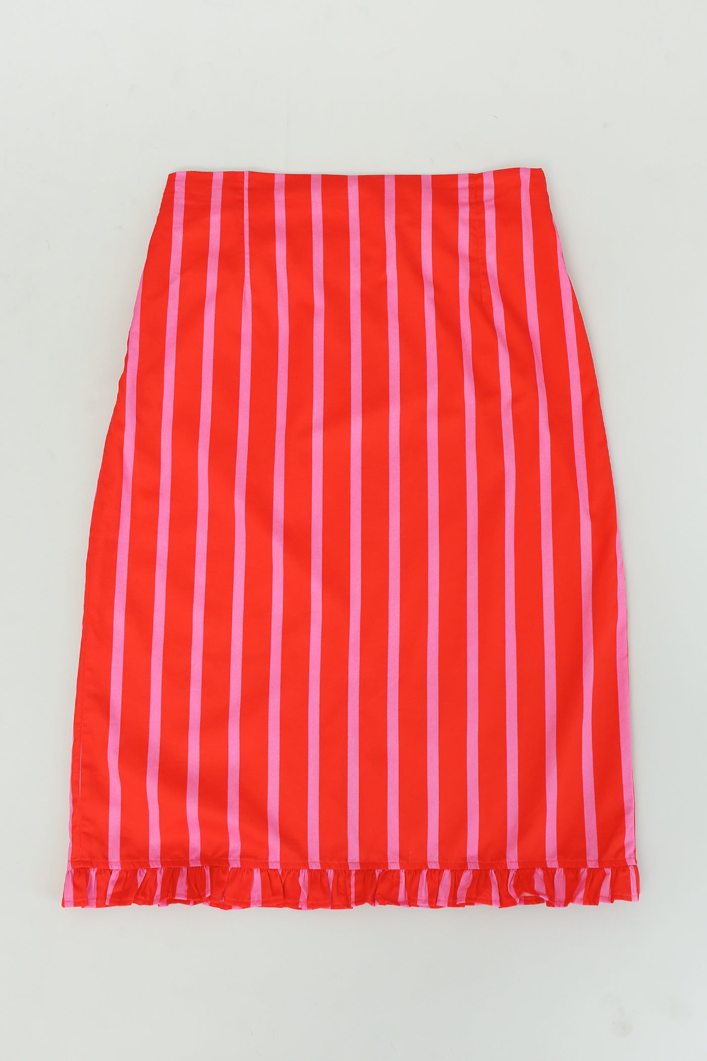 Zeezee Ruffle Skirt in Dragonfruit Stripes